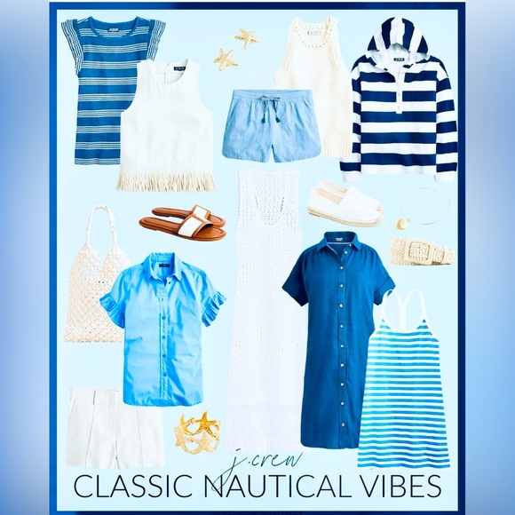 NWT! J. Crew Nautical Blue and White Stripes
Sweatshirt/Pullover - Picture 5 of 7